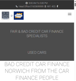 Bad Credit Car Finance Norwich